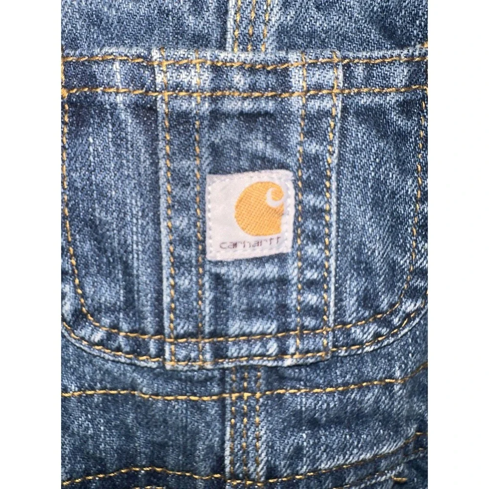 Carhartt Baby Unisex Bib Overalls Denim Sz 12M Country Life Farm